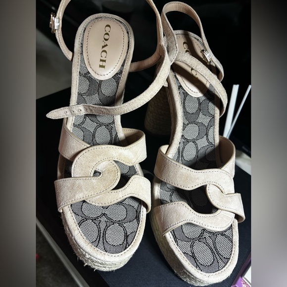 Coach Women's Beige Sandals - Picture 1 of 5